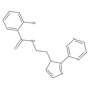 2-bromo-N-(2-(2-(pyrazin-2-yl)-1H-imidazol-1-yl)ethyl)benzamide Structure