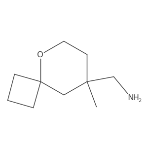 {8-Methyl-5-oxaspiro[3.5]nonan-8-yl}methanamine结构式