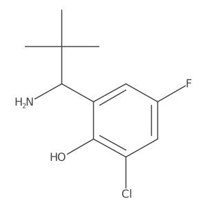 2-(1-Amino-2,2-dimethylpropyl)-6-chloro-4-fluorophenol Structure