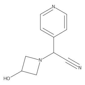 2-(3-Hydroxyazetidin-1-yl)-2-(pyridin-4-yl)acetonitrile Structure