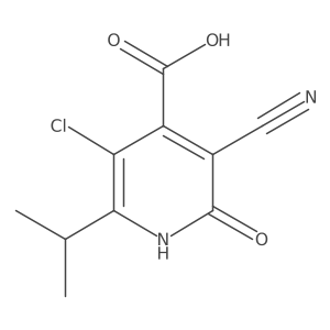 5-Chloro-3-cyano-6-isopropyl-2-oxo-1,2-dihydropyridine-4-carboxylic acid Structure