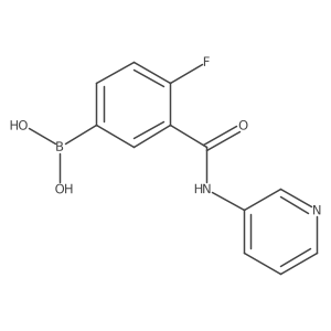 (4-Fluoro-3-(pyridin-3-ylcarbamoyl)phenyl)boronic acid结构式