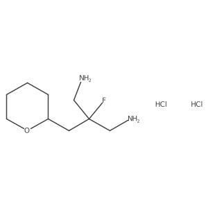 2-(Aminomethyl)-2-fluoro-3-(oxan-2-yl)propan-1-amine dihydrochloride结构式