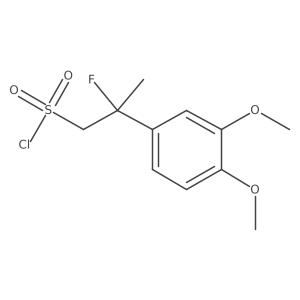 2-(3,4-Dimethoxyphenyl)-2-fluoropropane-1-sulfonyl chloride结构式