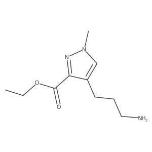 ethyl 4-(3-aminopropyl)-1-methyl-1H-pyrazole-3-carboxylate Structure