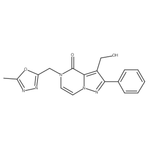 3-(hydroxymethyl)-5-[(5-methyl-1,3,4-oxadiazol-2-yl)methyl]-2-phenylpyrazolo[1,5-a]pyrazin-4(5H)-one Structure