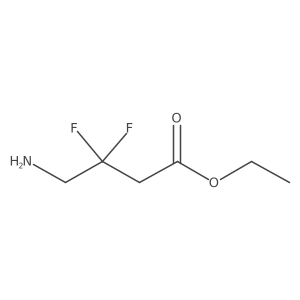 Ethyl 4-amino-3,3-difluorobutanoate结构式
