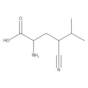 (2S)-2-amino-4-cyano-5-methylhexanoic acid Structure