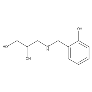 (2R)-3-{[(2-hydroxyphenyl)methyl]amino}propane-1,2-diol结构式