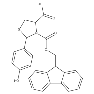 3-{[(9H-fluoren-9-yl)methoxy]carbonyl}-2-(4-hydroxyphenyl)-1,3-thiazolidine-4-carboxylic acid Structure