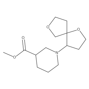 Methyl 1-{1,7-dioxaspiro[4.4]nonan-4-yl}piperidine-3-carboxylate Structure