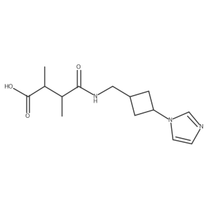 3-({[3-(1H-imidazol-1-yl)cyclobutyl]methyl}carbamoyl)-2,3-dimethylpropanoic acid Structure
