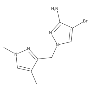 4-bromo-1-[(1,4-dimethyl-1H-pyrazol-3-yl)methyl]-1H-pyrazol-3-amine Structure