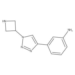 3-[1-(azetidin-3-yl)-1H-1,2,3-triazol-4-yl]aniline结构式