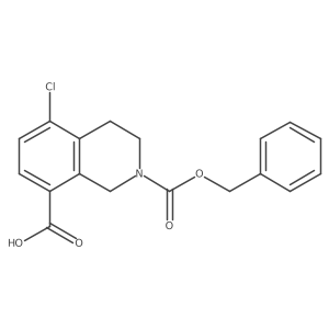 2-[(Benzyloxy)carbonyl]-5-chloro-1,2,3,4-tetrahydroisoquinoline-8-carboxylic acid结构式
