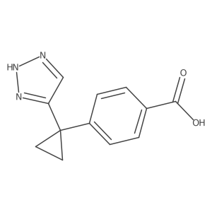 4-[1-(1H-1,2,3-triazol-4-yl)cyclopropyl]benzoic acid结构式