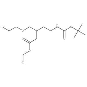 Chloromethyl 5-{[(tert-butoxy)carbonyl]amino}-3-(propoxymethyl)pentanoate结构式