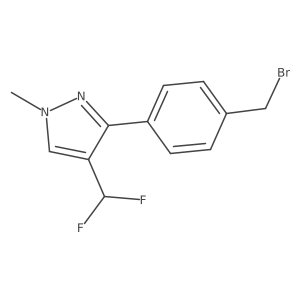 3-[4-(bromomethyl)phenyl]-4-(difluoromethyl)-1-methyl-1H-pyrazole Structure
