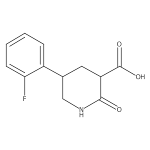 5-(2-Fluorophenyl)-2-oxopiperidine-3-carboxylic acid Structure