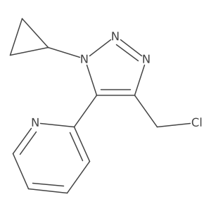 2-[4-(chloromethyl)-1-cyclopropyl-1H-1,2,3-triazol-5-yl]pyridine结构式