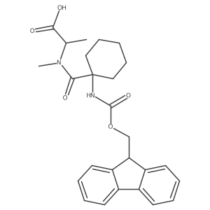 (2S)-2-{1-[1-({[(9H-fluoren-9-yl)methoxy]carbonyl}amino)cyclohexyl]-N-methylformamido}propanoic acid Structure