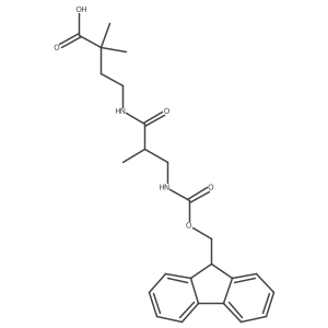 4-[3-({[(9H-fluoren-9-yl)methoxy]carbonyl}amino)-2-methylpropanamido]-2,2-dimethylbutanoic acid Structure