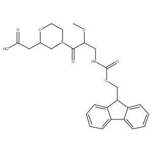 2-{4-[3-({[(9H-fluoren-9-yl)methoxy]carbonyl}amino)-2-methoxypropanoyl]morpholin-2-yl}acetic acid Structure