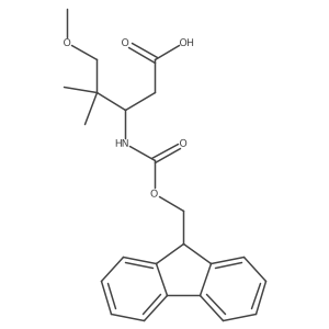 3-({[(9H-fluoren-9-yl)methoxy]carbonyl}amino)-5-methoxy-4,4-dimethylpentanoic acid结构式