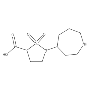 2-(Azepan-4-yl)-1,1-dioxo-1lambda6,2-thiazolidine-5-carboxylic acid结构式