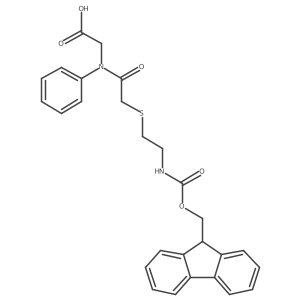 2-(2-{[2-({[(9H-fluoren-9-yl)methoxy]carbonyl}amino)ethyl]sulfanyl}-N-phenylacetamido)acetic acid Structure