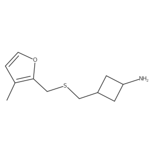 3-({[(3-Methylfuran-2-yl)methyl]sulfanyl}methyl)cyclobutan-1-amine Structure