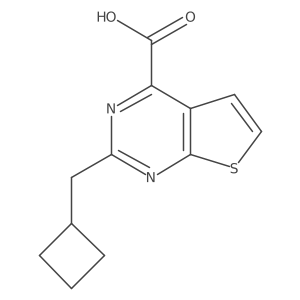 2-(Cyclobutylmethyl)thieno[2,3-d]pyrimidine-4-carboxylic acid结构式