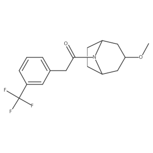 1-((1R,5S)-3-methoxy-8-azabicyclo[3.2.1]octan-8-yl)-2-(3-(trifluoromethyl)phenyl)ethanone结构式