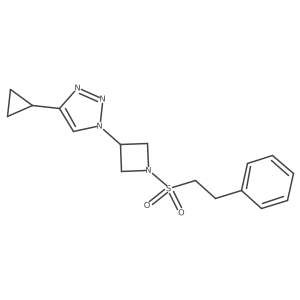 4-cyclopropyl-1-(1-(phenethylsulfonyl)azetidin-3-yl)-1H-1,2,3-triazole Structure