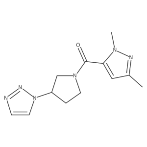 (3-(1H-1,2,3-triazol-1-yl)pyrrolidin-1-yl)(1,3-dimethyl-1H-pyrazol-5-yl)methanone Structure