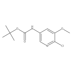 tert-Butyl (6-chloro-5-methoxypyridin-3-yl)carbamate Structure