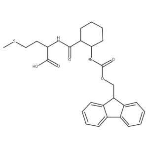 (2S)-2-{[(1RS,2SR)-2-({[(9H-fluoren-9-yl)methoxy]carbonyl}amino)cyclohexyl]formamido}-4-(methylsulfanyl)butanoic acid Structure