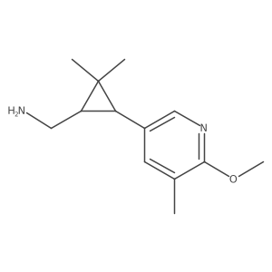 rac-[(1R,3R)-3-(6-methoxy-5-methylpyridin-3-yl)-2,2-dimethylcyclopropyl]methanamine结构式