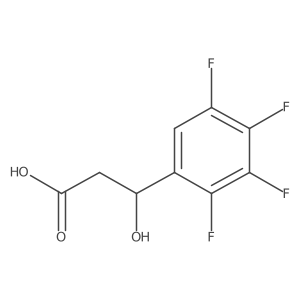 (3R)-3-hydroxy-3-(2,3,4,5-tetrafluorophenyl)propanoic acid结构式