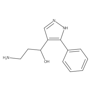 (1S)-3-amino-1-(3-phenyl-1H-pyrazol-4-yl)propan-1-ol结构式