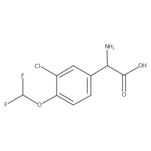 2-Amino-2-[3-chloro-4-(difluoromethoxy)phenyl]acetic acid结构式