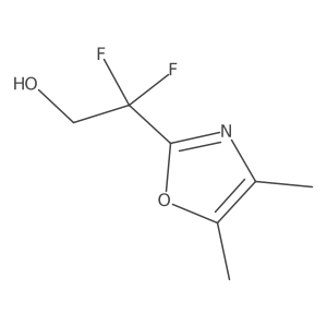 2-(Dimethyl-1,3-oxazol-2-yl)-2,2-difluoroethan-1-ol结构式