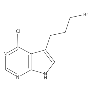 5-(3-bromopropyl)-4-chloro-7H-pyrrolo[2,3-d]pyrimidine结构式