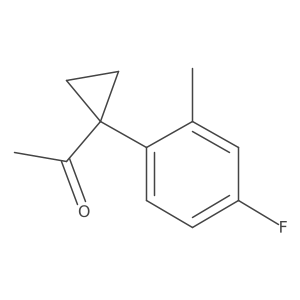 1-[1-(4-Fluoro-2-methylphenyl)cyclopropyl]ethan-1-one Structure