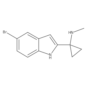 1-(5-bromo-1H-indol-2-yl)-N-methylcyclopropan-1-amine结构式