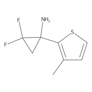 2,2-Difluoro-1-(3-methylthiophen-2-yl)cyclopropan-1-amine Structure