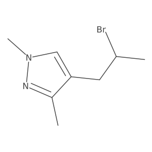 4-(2-bromopropyl)-1,3-dimethyl-1H-pyrazole结构式
