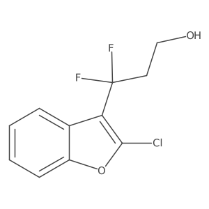 3-(2-Chloro-1-benzofuran-3-yl)-3,3-difluoropropan-1-ol Structure