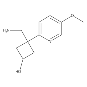 3-(Aminomethyl)-3-(5-methoxypyridin-2-yl)cyclobutan-1-ol结构式
