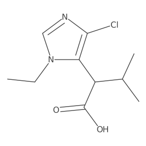 2-(4-chloro-1-ethyl-1H-imidazol-5-yl)-3-methylbutanoic acid结构式